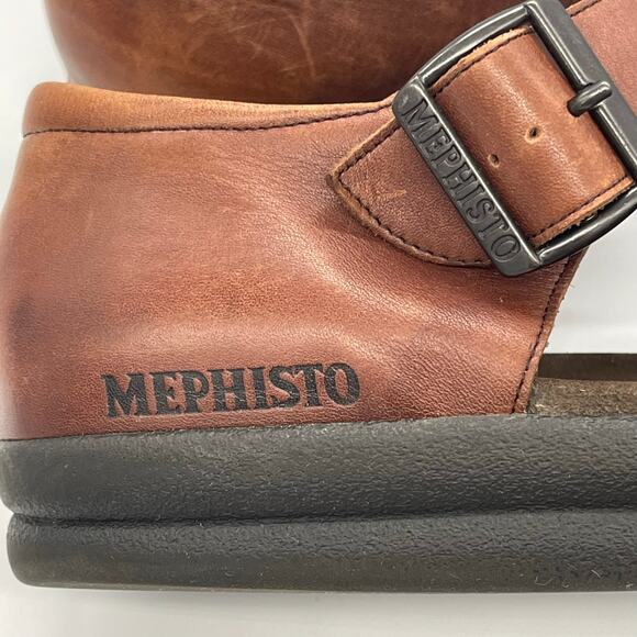 Mephisto Men’s Brown Leather 4X Shock Absorbing Sandals Size 13 EU 47 - Picture 7 of 11